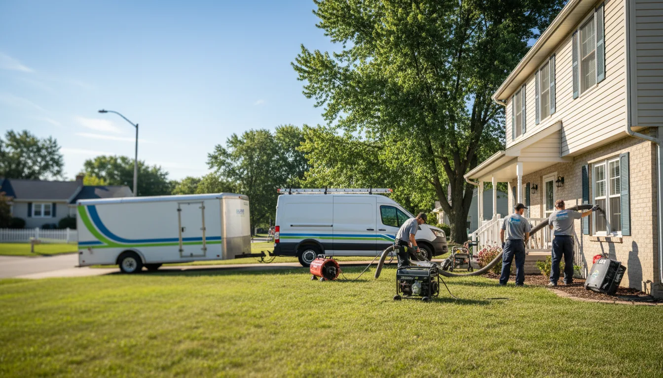 Flooded Basement Restoration And Cleanup With Repair in Amsterdam, MO near me